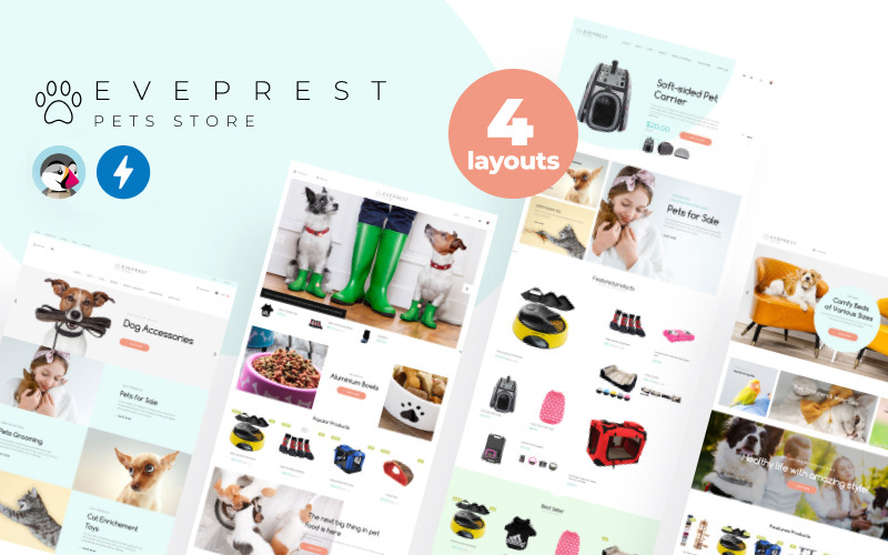 Eveprest Pets 1.7 - Djuraffär PrestaShop-tema