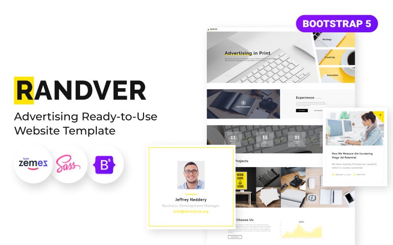 Randver - HTML5-websitesjabloon voor reclamebureaus