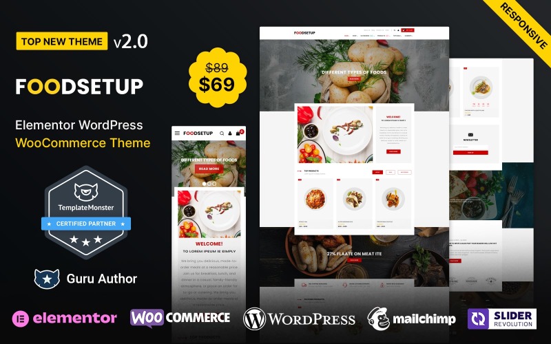 FoodSetup – Koření na jídlo a téma restaurace WooCommerce