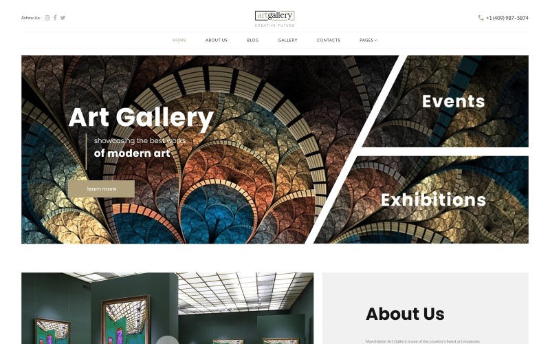 artgallery - Modèle Joomla élégant et sensible à l'art