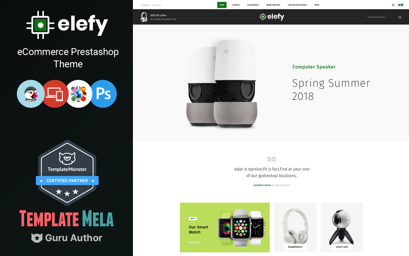 Elefy Digital Store PrestaShop-thema