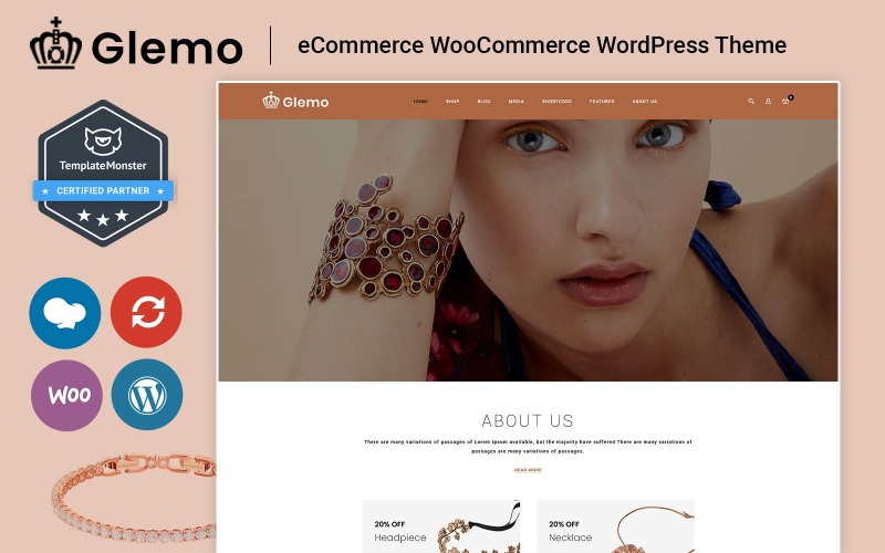 Glemo - WooCommerce现代珠宝主题