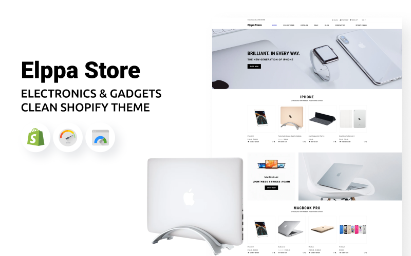 Eppla Store - Elektronik och prylar Rent Shopify-tema