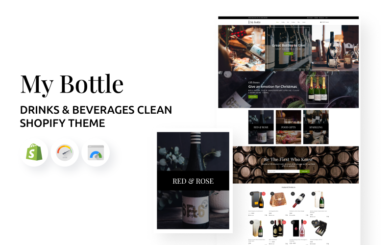 我的瓶子主题-饮料和饮料清洁Shopify