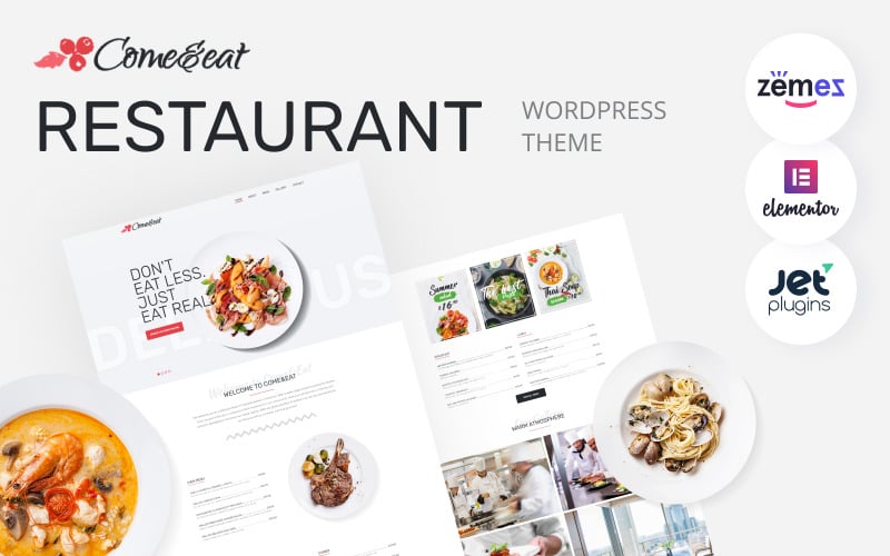 Come & Eat - Tema Elementor moderno multipropósito para restaurante de WordPress