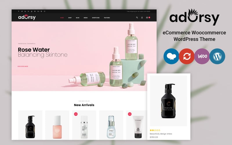 Adorsy – Boutique de mode et accessoires Thème Elementor WooCommerce