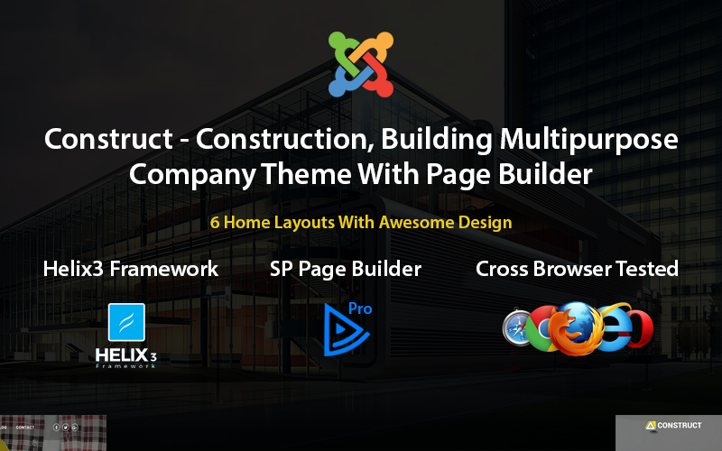 Construct - Будівництво, будівництво Шаблон Joomla 5