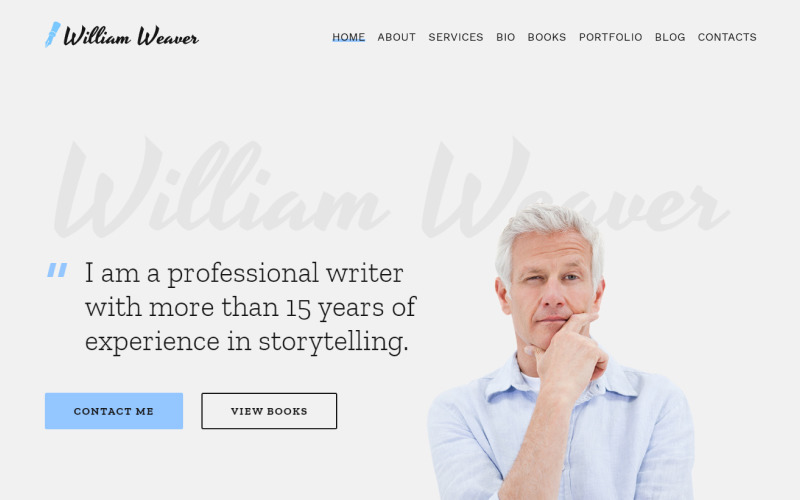 William Weaver - Auteur Klassieke Bootstrap HTML-bestemmingspagina-sjabloon