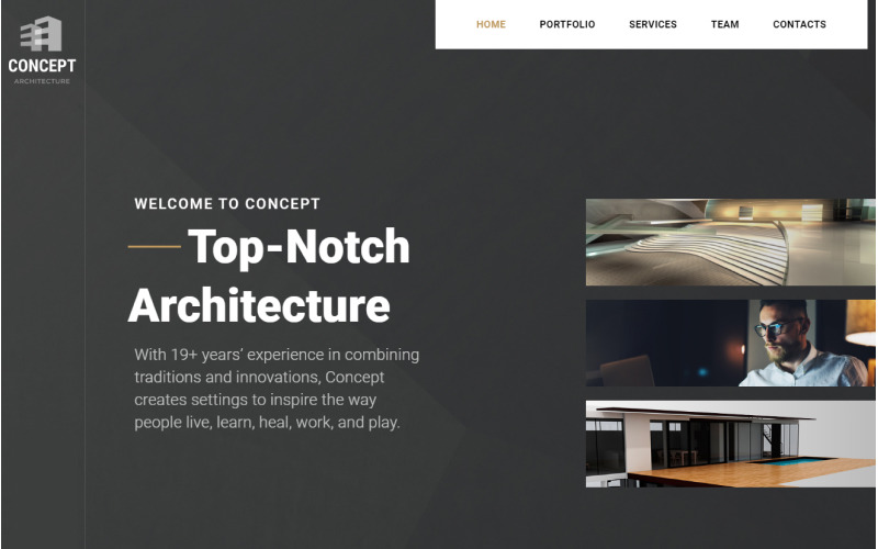 Konzept - Architektur Kreative HTML-Bootstrap-Landingpage-Vorlage