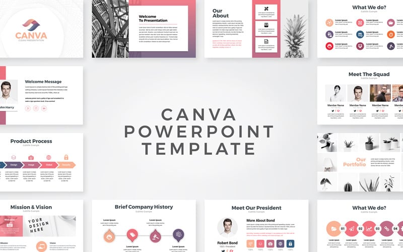 Canva İş Sunumu PowerPoint şablonu