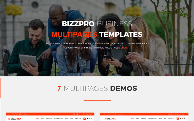 Bizzpro- Többoldalas üzleti Joomla 5 sablon