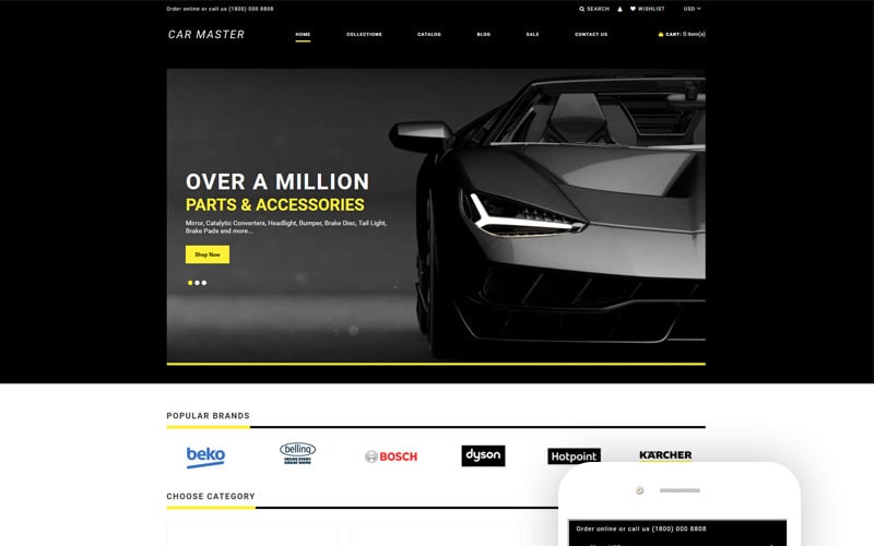 Car Master - Thème créatif Shopify Multipage pour pièces automobiles