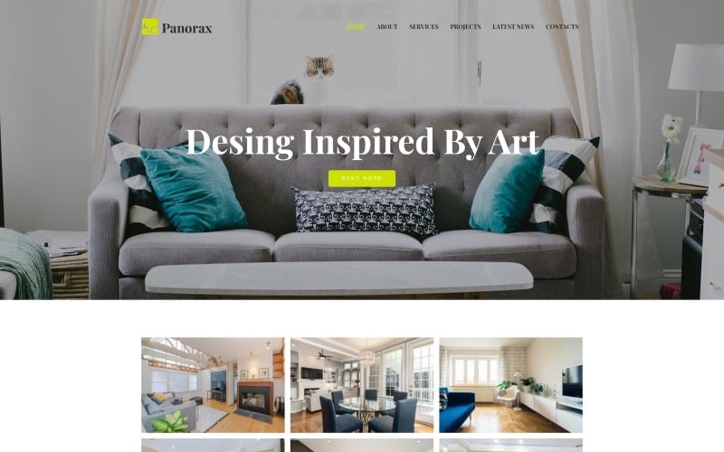 Panorax - Interieurontwerp Multifunctioneel modern WordPress Elementor-thema