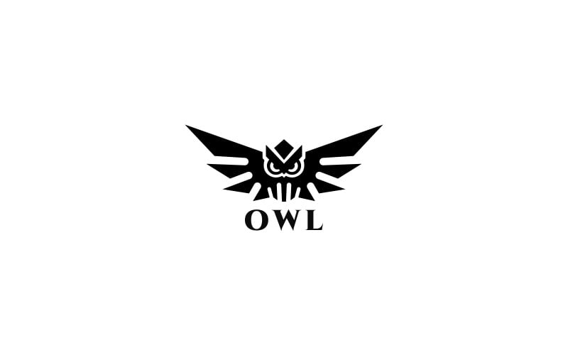猫头鹰Logo模板