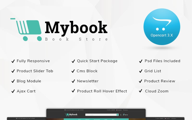 Mybook Book Store OpenCart-sjabloon