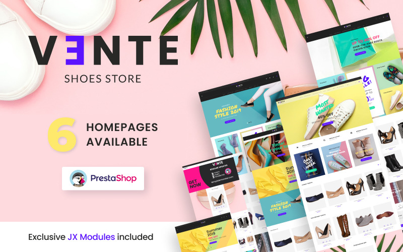 Vente - Shoes Store Clean Bootstrap E-commerce Motyw PrestaShop