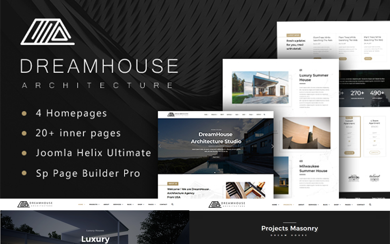 Dreamhouse - Modèle Joomla 5 d'architecture et de design d'intérieur
