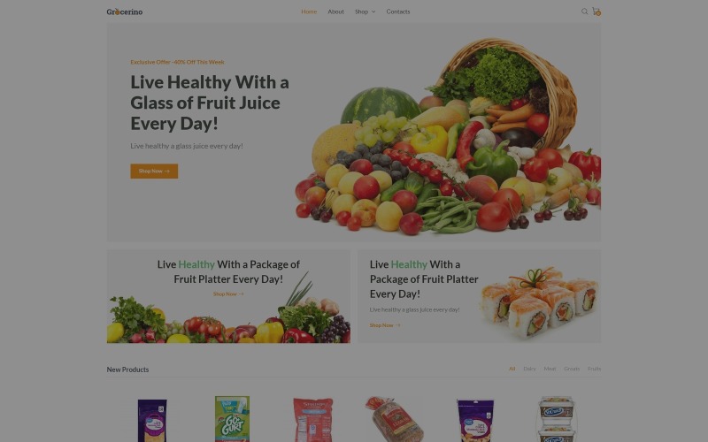 Grocerino - Grocery Store WooCommerce Teması