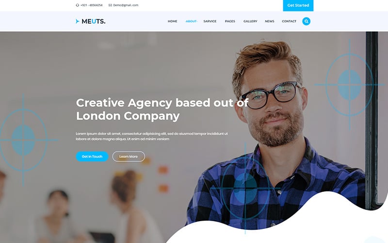 Meuts-Business公司PSD模板