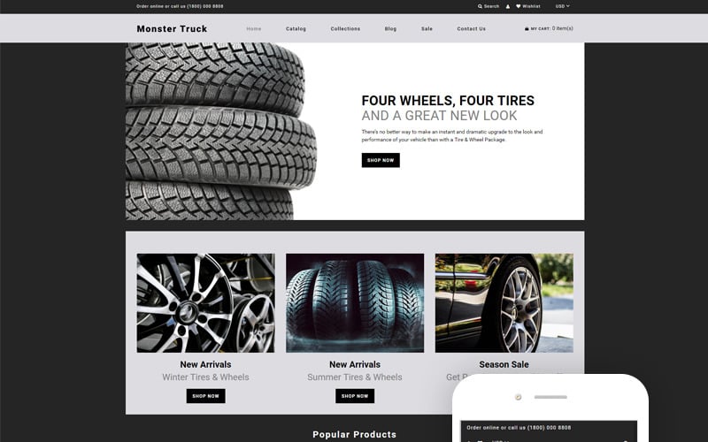 og体育首页 Truck - Auto Parts Clean Shopify Theme