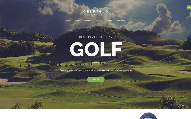 GolfGold - Plantilla Joomla creativa de golf