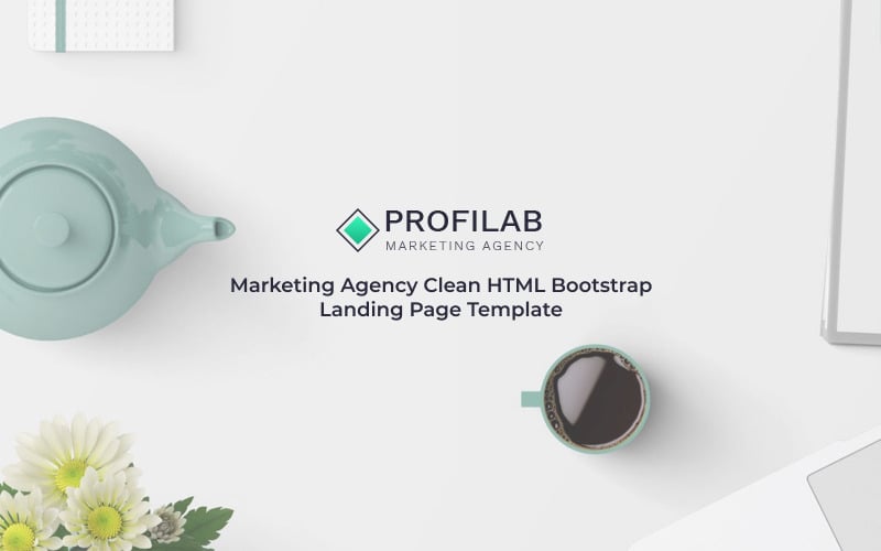 Profilab - Modello di pagina di destinazione Bootstrap HTML pulito dell'agenzia di marketing