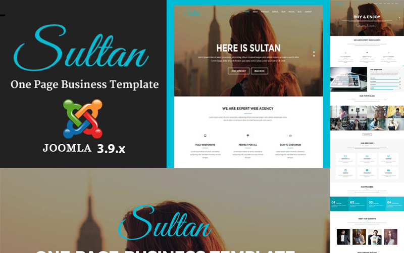 Sultan — jednostronicowy szablon Joomla 5