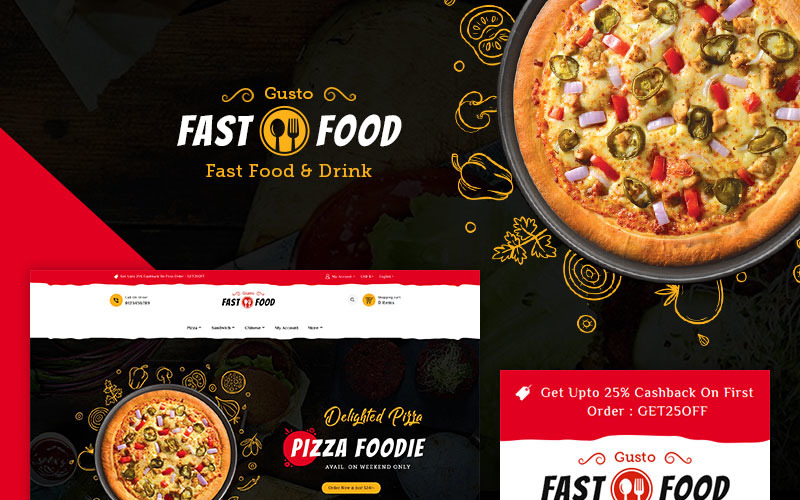 Thème PrestaShop Fast Food