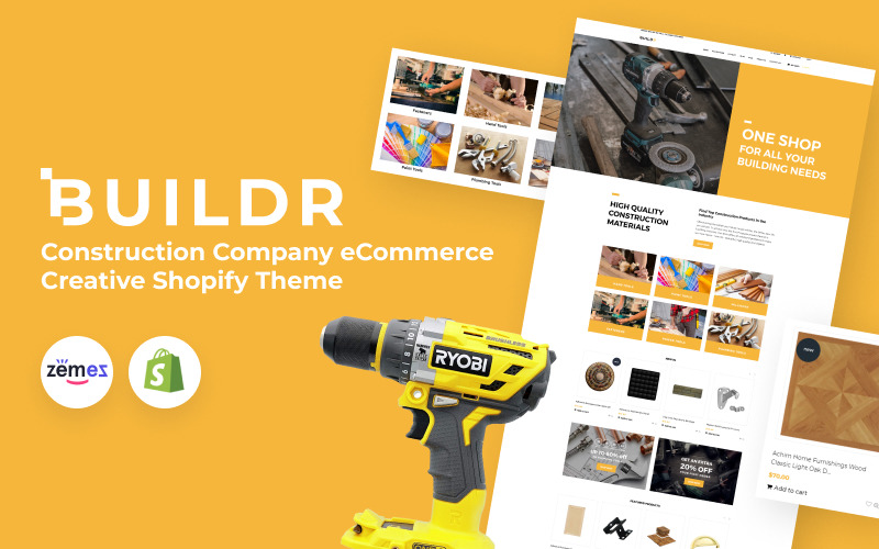 BUILDR - Construction Company eCommerce Creative Shopify Teması