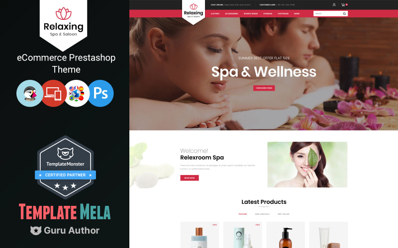 Avkopplande - Spa & salong PrestaShop-tema