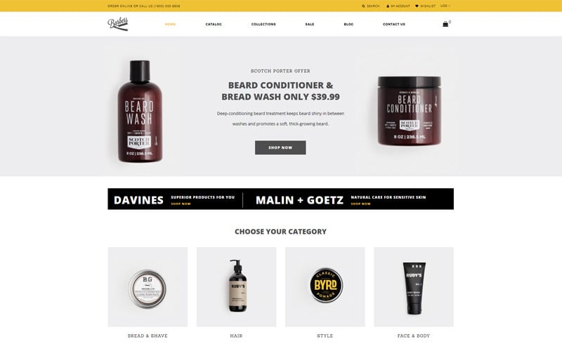 Barbers - Hair 沙龙 Ready-to-Use Modern Shopify Theme