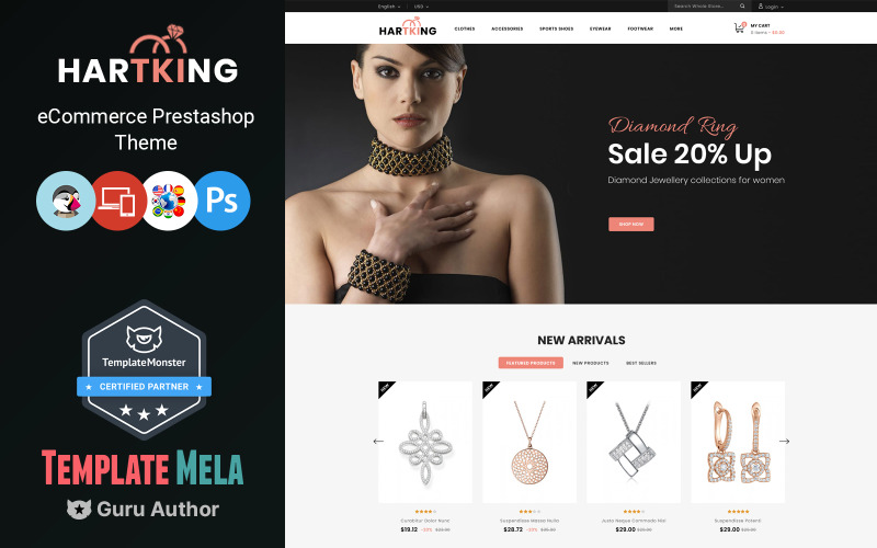 Hartking - Tema de PrestaShop para joyería