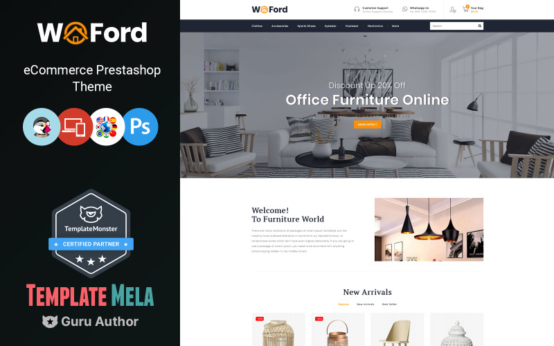 WoFord - Möbler och inredning PrestaShop-tema