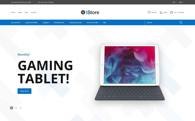 iStore - Electronics Shop Clean Bootstrap E-Commerce PrestaShop-Thema