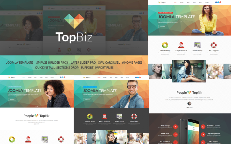 TopBiz - Duyarlı Kurumsal Joomla Şablonu