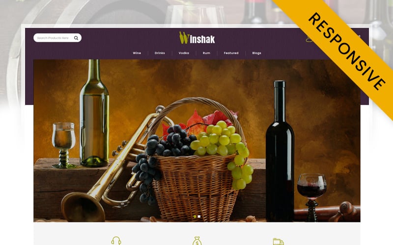 Winshak -葡萄酒商店OpenCart响应模板