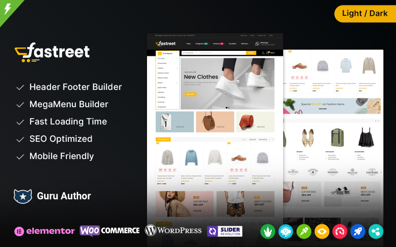 Fastreet — многоцелевая тема WooCommerce для моды и ювелирных изделий