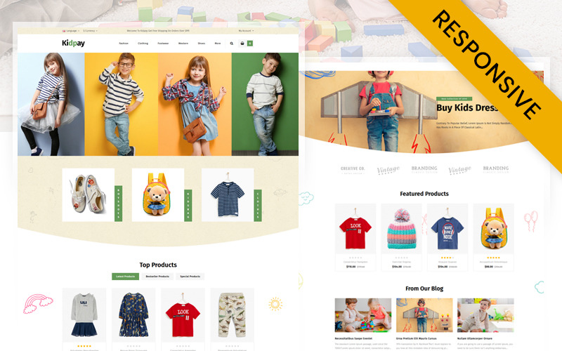 Kidpay -儿童商店OpenCart响应模板