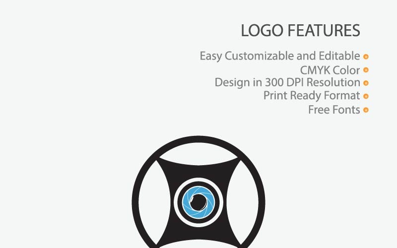 Circular Drone Camera Logo Template