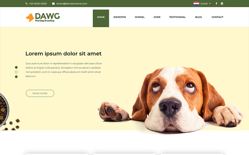 DAWG - PSD-sjabloon voor hondenverzorging