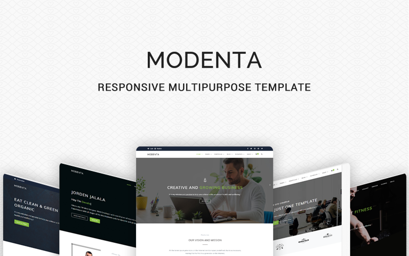 Modenta Duyarlı Çok Amaçlı Bir Web Sitesi Şablonu