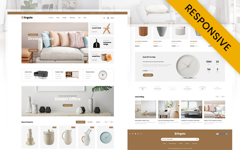 Ergola - Адаптивний шаблон OpenCart магазину меблів