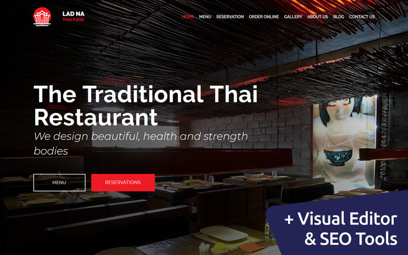 LAD NA -泰国餐厅Moto CMS 3模板