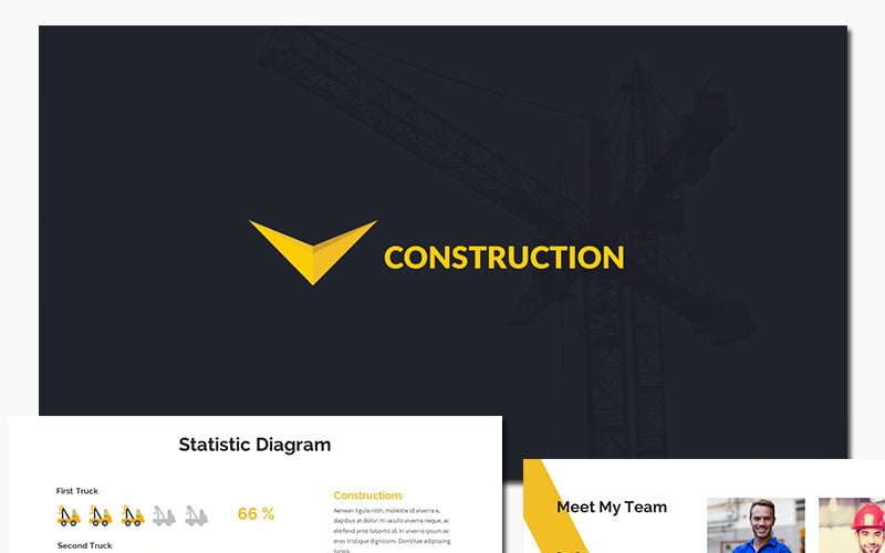 Construction Presentation PowerPoint template