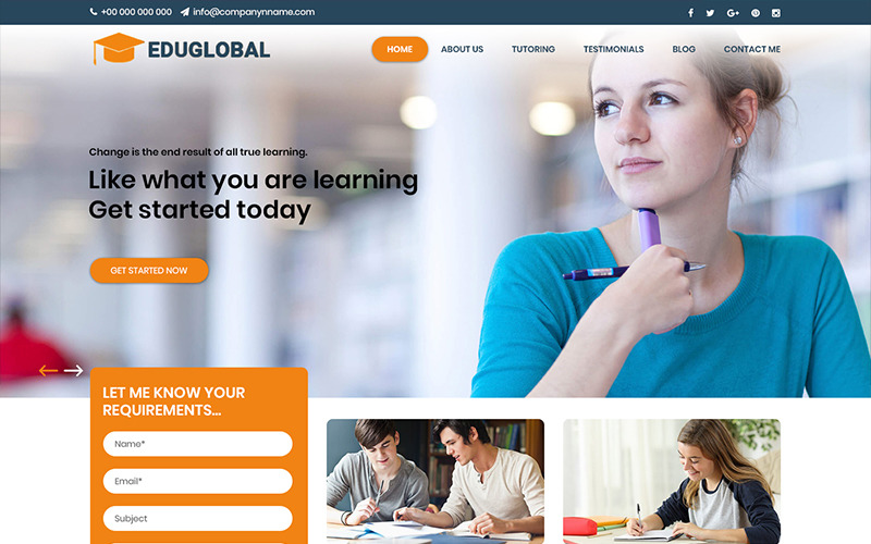 Edu Global - PSD-Vorlage für Online-Bildung