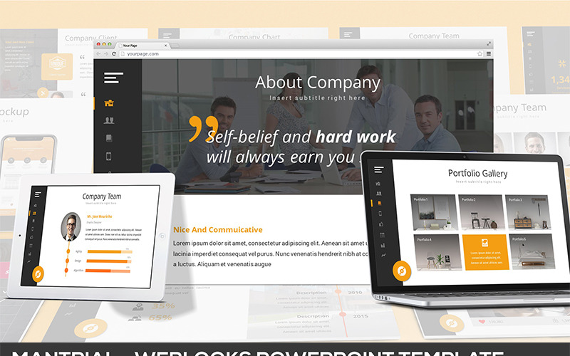 Mantrial - Plantilla de PowerPoint Weblooks