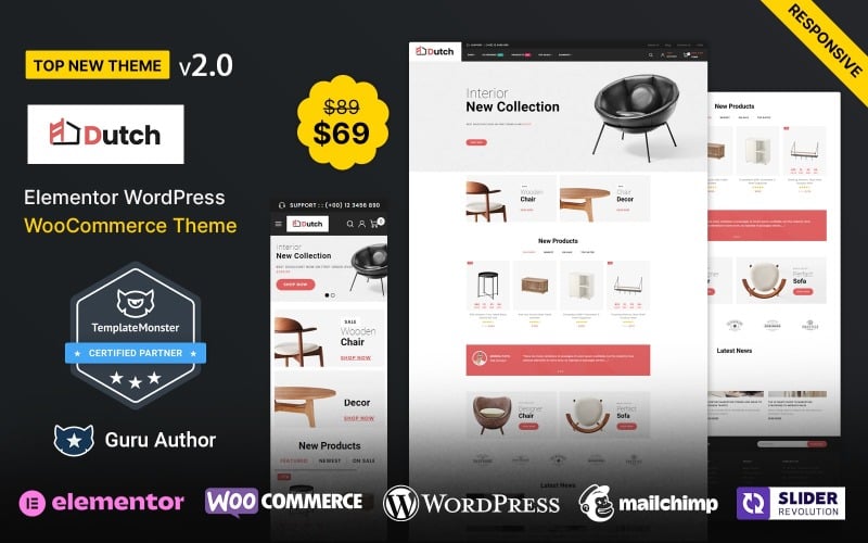 Dutch - Furniture and Fashion Multipurpose WooCommerce Theme