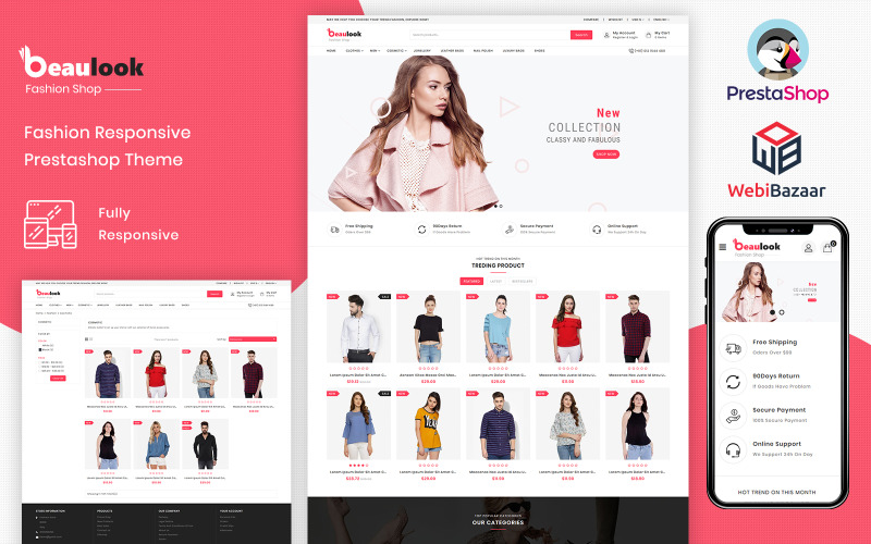 Beaulook -Divatkiegészítők PrestaShop téma