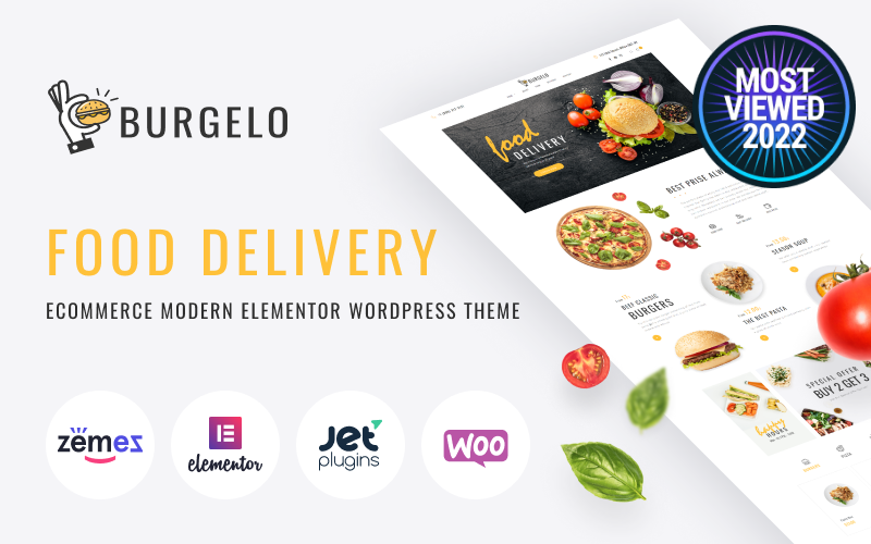 Burgelo -食品配送电子商务现代元素WooCommerce主题
