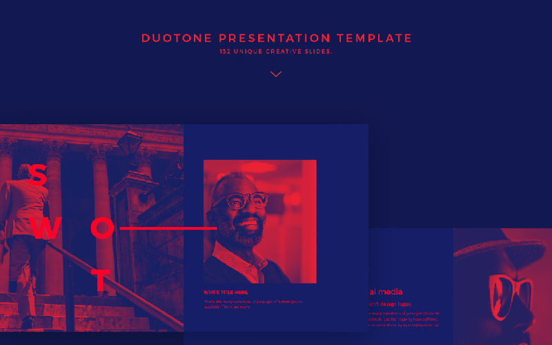 Duotone PowerPoint-mall